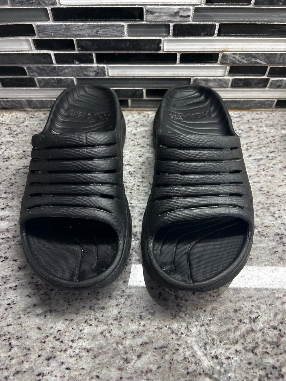 Hoka One One Black Women's Slip-On Slide Sandals